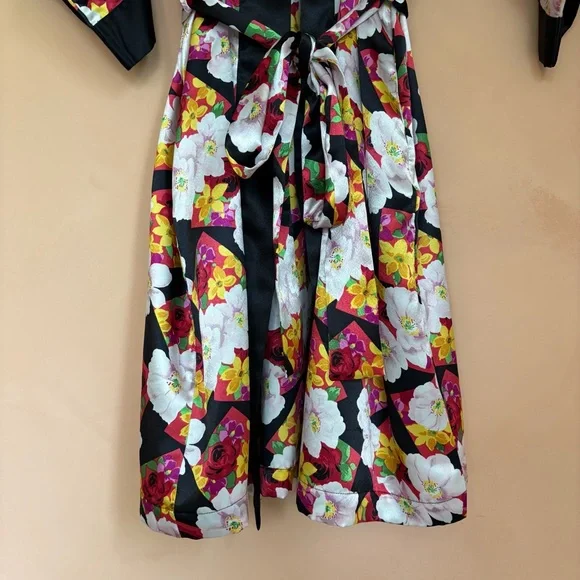 Vintage Y2K Satin Robe Floral Print Women’s Medium - Picture 8 of 16